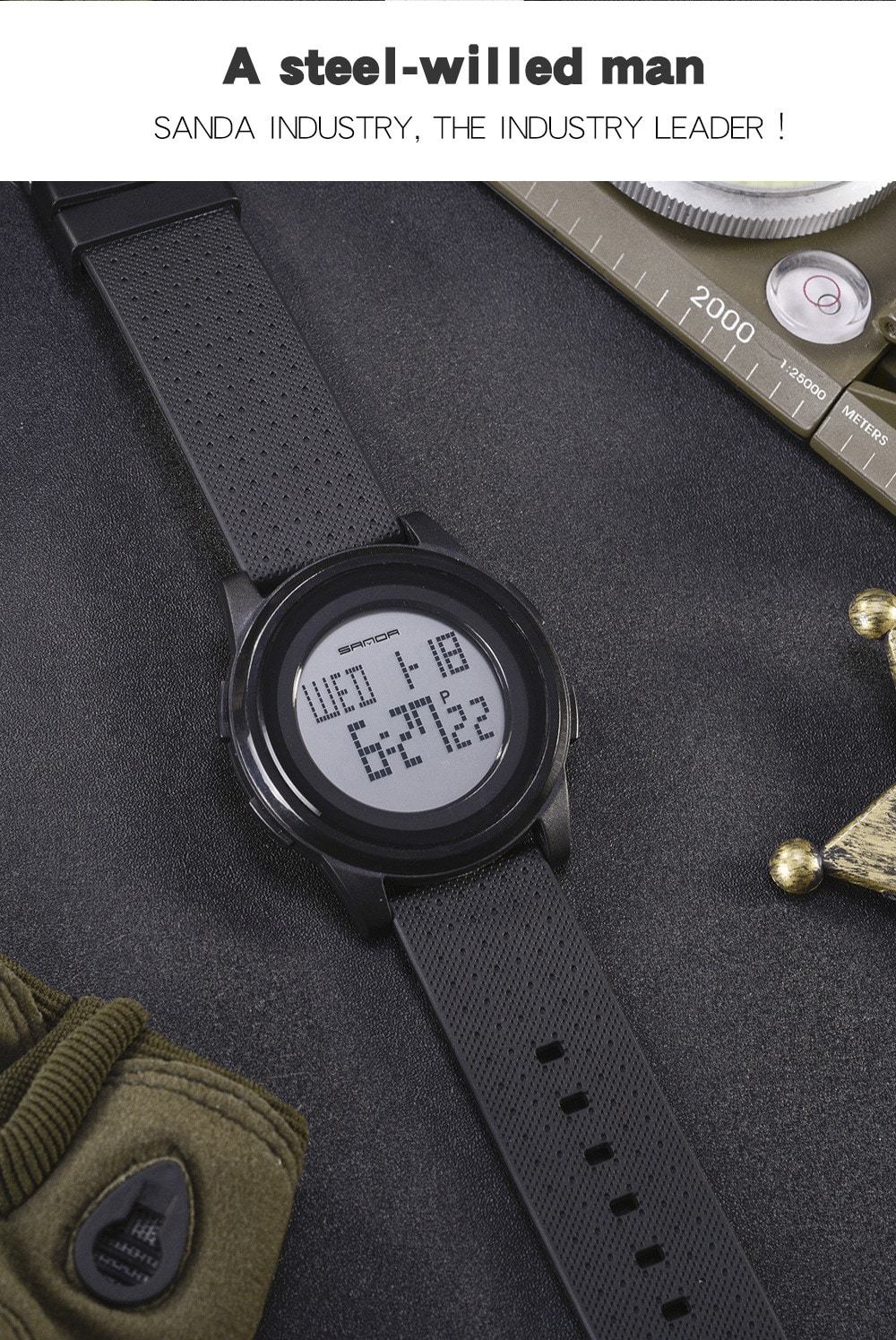 Sanda Fashion Lovers LED Movement Waterproof Digital Watches- Multi-A Sanda Fashion Lovers LED Movement Waterproof Digital Watches- Multi-A