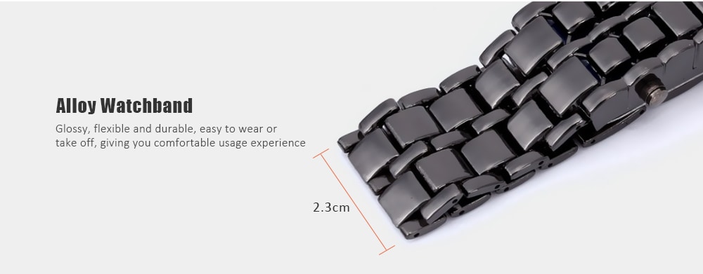 Stylish LED Lava Chain Bracelet Retro Electronic Watch- Black RED LIGHT Stylish LED Lava Chain Bracelet Retro Electronic Watch- Black RED LIGHT