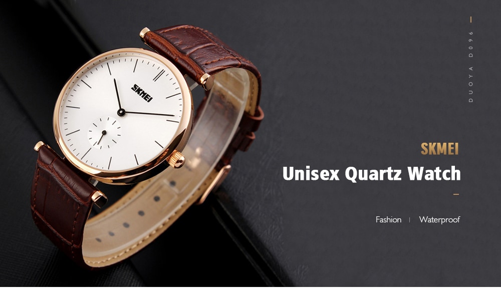 SKMEI 1175 Unisex Quartz Watch Genuine Leather Band Sub-dial 3ATM Water Resistance Wristwatch- Silver and Black SKMEI 1175 Unisex Quartz Watch Genuine Leather Band Sub-dial 3ATM Water Resistance Wristwatch- Silver and Black