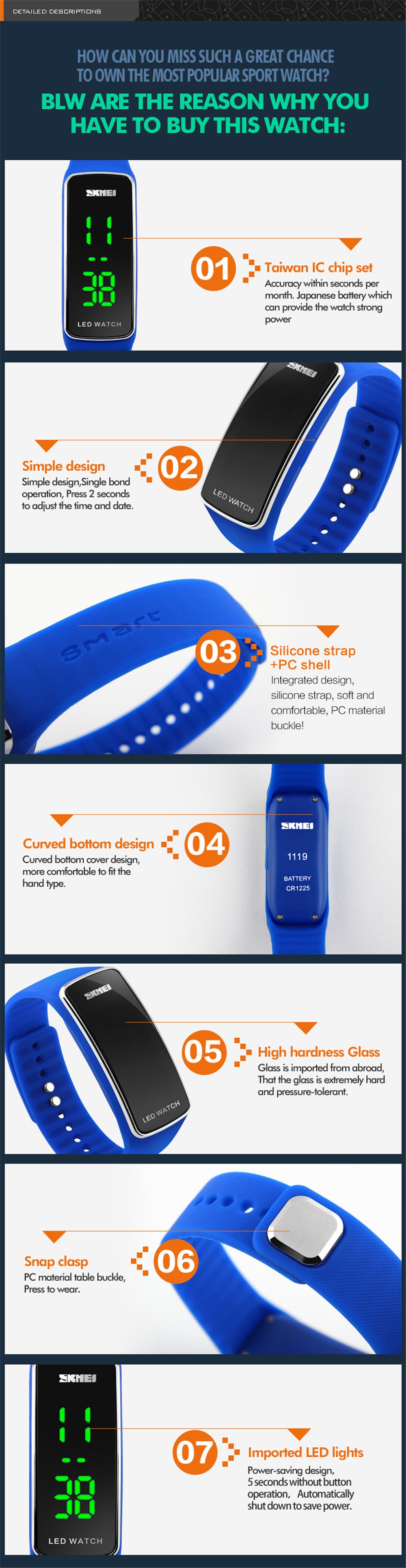 SKMEI Unisex Slim Design LED Digital Silicone Strap Watch Cool Watches- Black SKMEI Unisex Slim Design LED Digital Silicone Strap Watch Cool Watches- Black