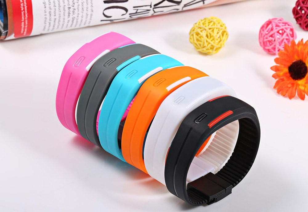 TVG KM - 520A Unisex Digital Watch LED Display Lightweight Silicone Band Sport Wristwatch- Pink TVG KM - 520A Unisex Digital Watch LED Display Lightweight Silicone Band Sport Wristwatch- Pink