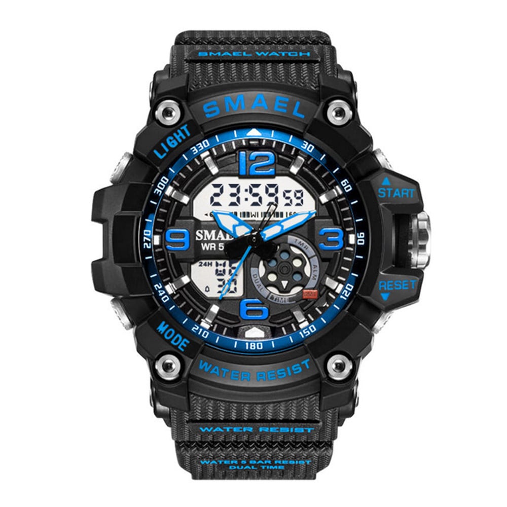 Smael Fashion Creative Large Dial Water Resistant Analog-Digital Sport Watch- Light Khaki Smael Fashion Creative Large Dial Water Resistant Analog-Digital Sport Watch- Light Khaki