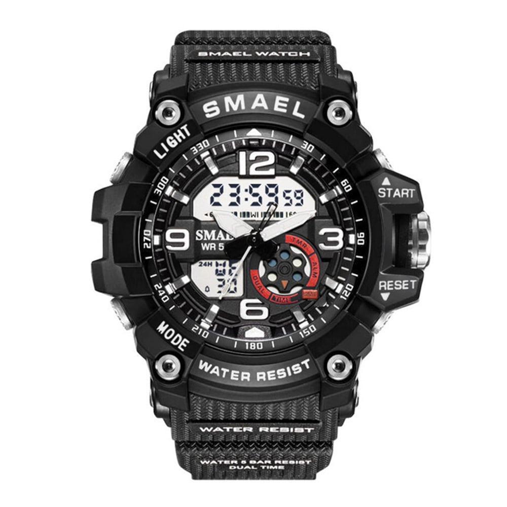 Smael Fashion Creative Large Dial Water Resistant Analog-Digital Sport Watch- Light Khaki Smael Fashion Creative Large Dial Water Resistant Analog-Digital Sport Watch- Light Khaki