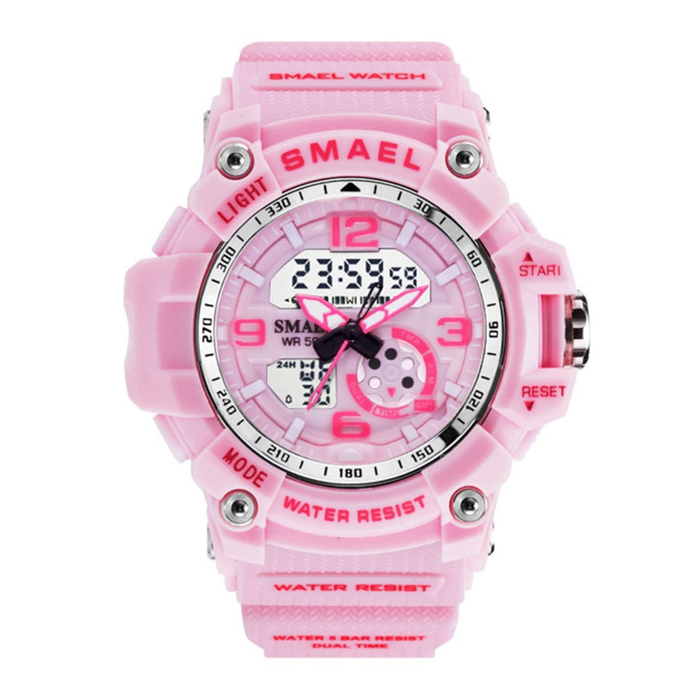 Smael Fashion Creative Large Dial Water Resistant Analog-Digital Sport Watch- Light Khaki Smael Fashion Creative Large Dial Water Resistant Analog-Digital Sport Watch- Light Khaki