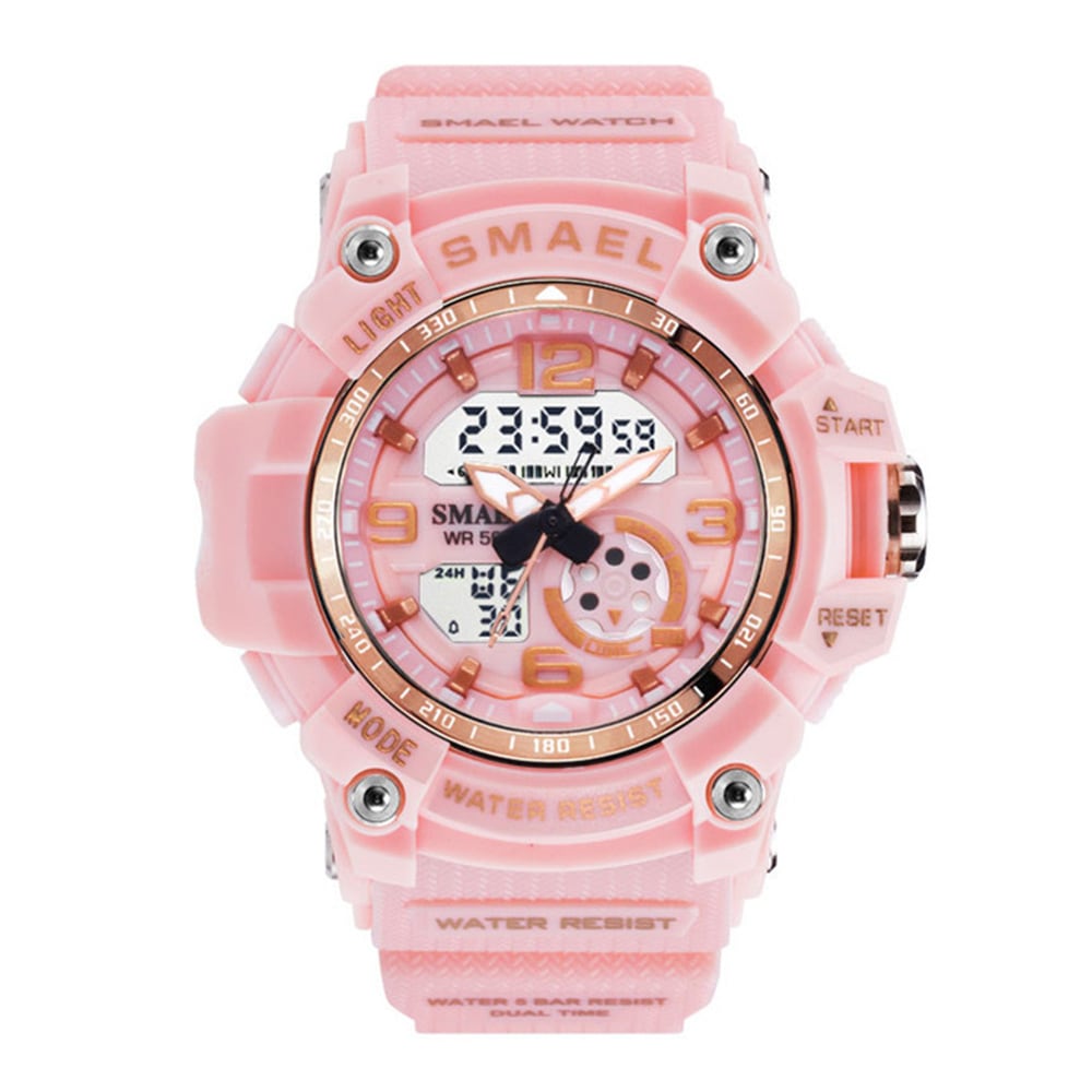 Smael Fashion Creative Large Dial Water Resistant Analog-Digital Sport Watch- Light Khaki Smael Fashion Creative Large Dial Water Resistant Analog-Digital Sport Watch- Light Khaki