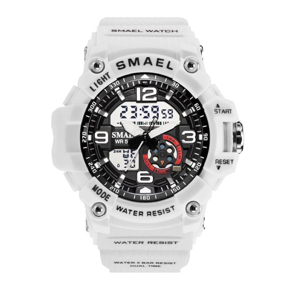 Smael Fashion Creative Large Dial Water Resistant Analog-Digital Sport Watch- Light Khaki Smael Fashion Creative Large Dial Water Resistant Analog-Digital Sport Watch- Light Khaki