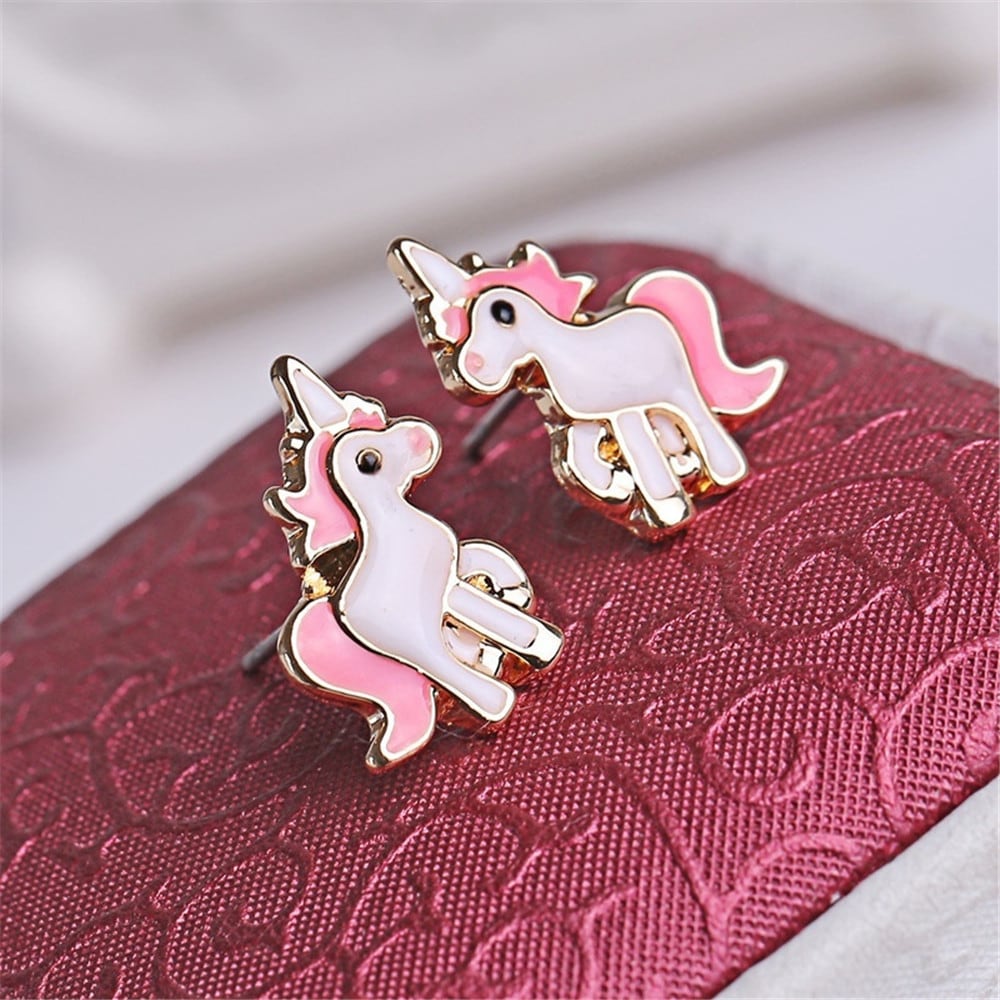 Pink Unicorn Necklace Earrings- Pink Pink Unicorn Necklace Earrings- Pink