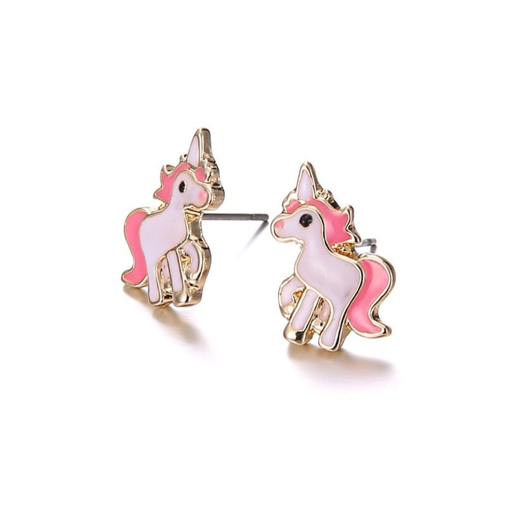 Pink Unicorn Necklace Earrings- Pink Pink Unicorn Necklace Earrings- Pink