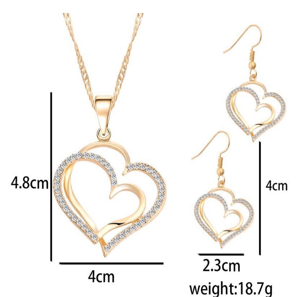 Princess Bride Bridesmaid Romantic Wedding Creative Necklace Earring Set Fashion- Silver Princess Bride Bridesmaid Romantic Wedding Creative Necklace Earring Set Fashion- Silver