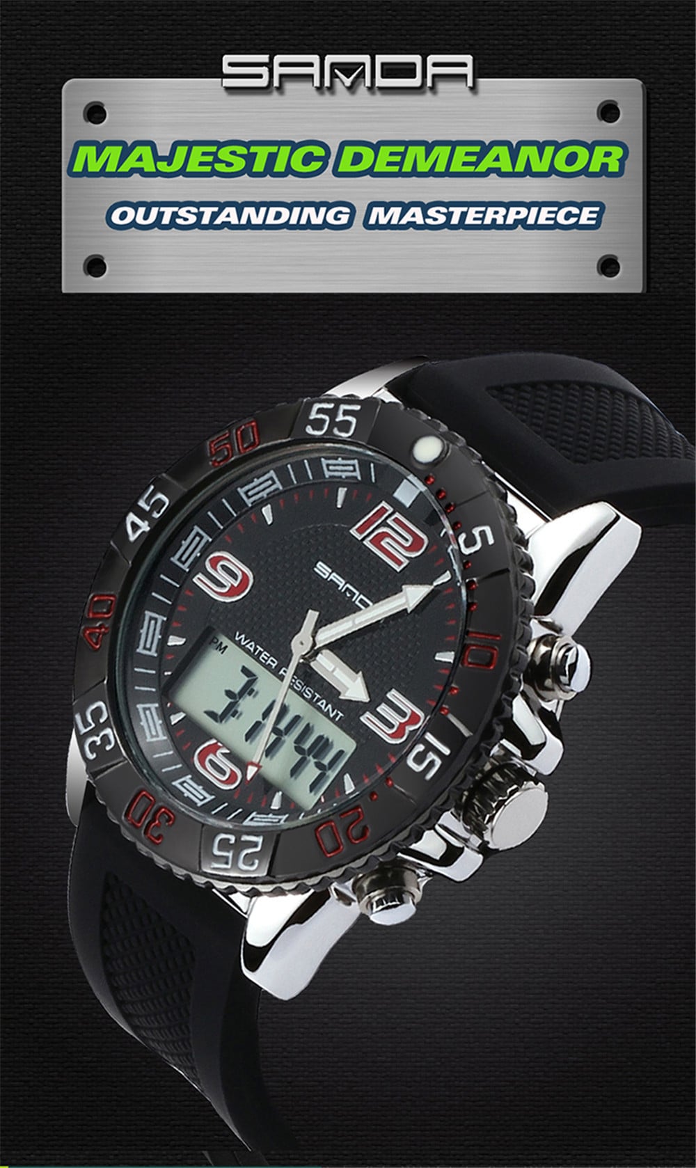 SANDA Sport Watch Men Military Waterproof Luxury Electronic Led Digital Watches- Multi-B SANDA Sport Watch Men Military Waterproof Luxury Electronic Led Digital Watches- Multi-B