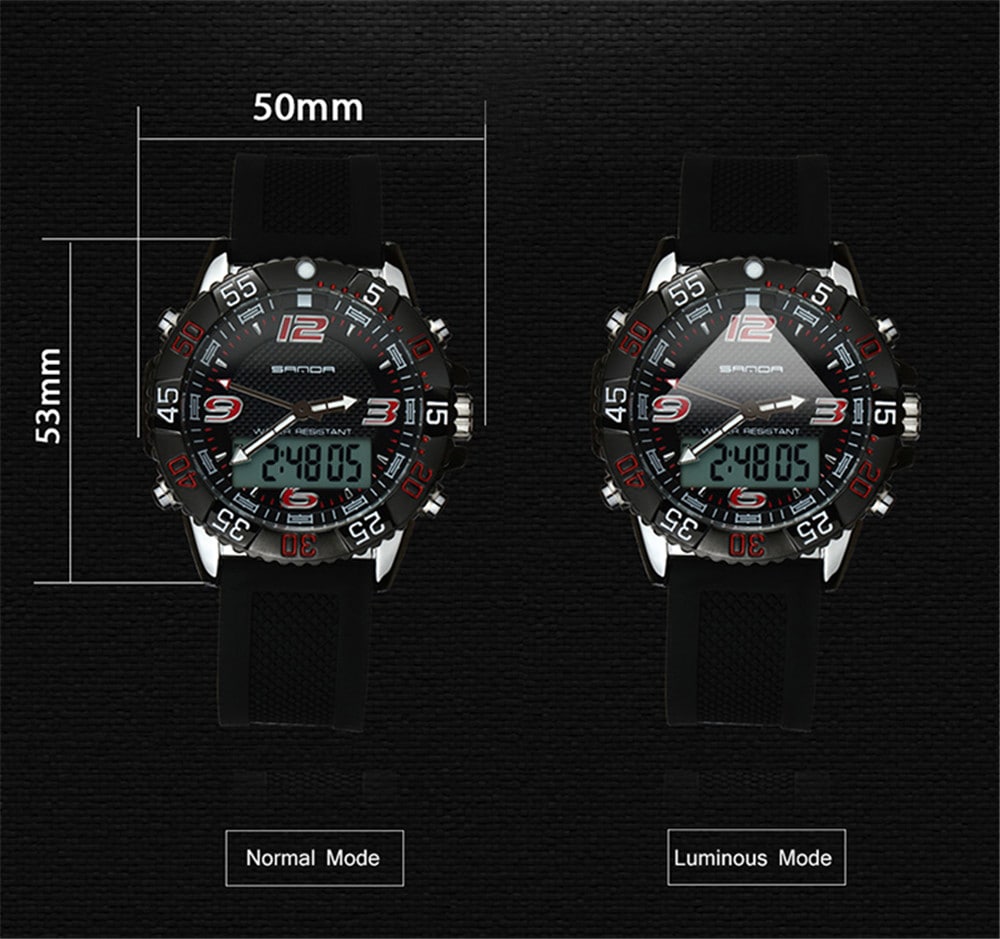 SANDA Sport Watch Men Military Waterproof Luxury Electronic Led Digital Watches- Multi-B SANDA Sport Watch Men Military Waterproof Luxury Electronic Led Digital Watches- Multi-B
