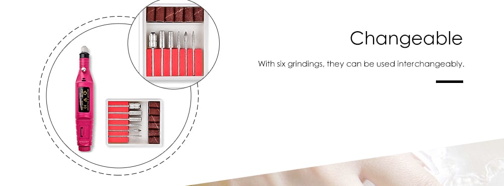 Portable Mini Nail Tool Electric Grinder Pen Type Toe Grinder Polish Remover- Rose Red EU Plug Portable Mini Nail Tool Electric Grinder Pen Type Toe Grinder Polish Remover- Rose Red EU Plug