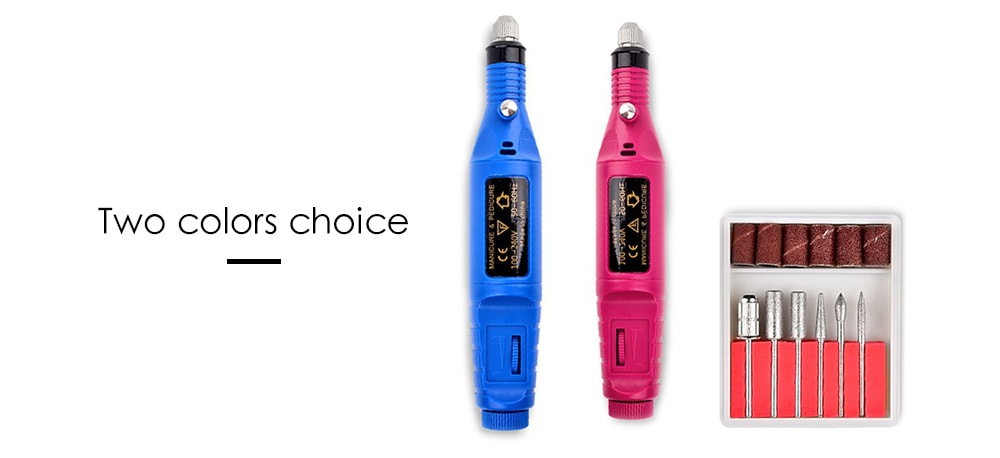 Portable Mini Nail Tool Electric Grinder Pen Type Toe Grinder Polish Remover- Rose Red EU Plug Portable Mini Nail Tool Electric Grinder Pen Type Toe Grinder Polish Remover- Rose Red EU Plug