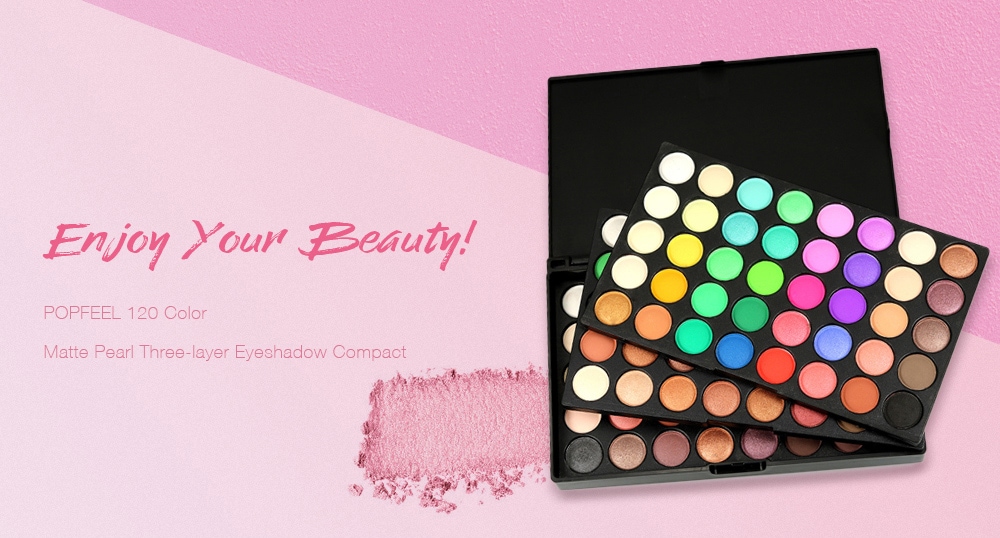 POPFEEL 120 Color Matte Pearl Eyeshadow Three-layer Makeup Board Combination Multicolor Eyeshadow Compact- Multi-A POPFEEL 120 Color Matte Pearl Eyeshadow Three-layer Makeup Board Combination Multicolor Eyeshadow Compact- Multi-A