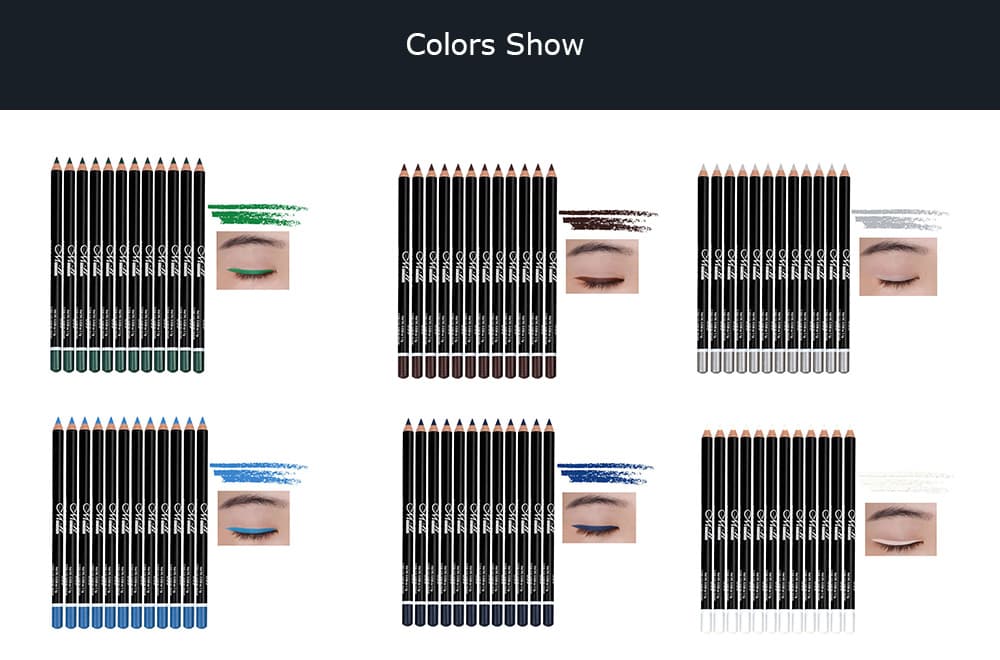 MENOW Waterproof Lasting Multifunctional Eyeliner Pencil 12pcs- Red MENOW Waterproof Lasting Multifunctional Eyeliner Pencil 12pcs- Red