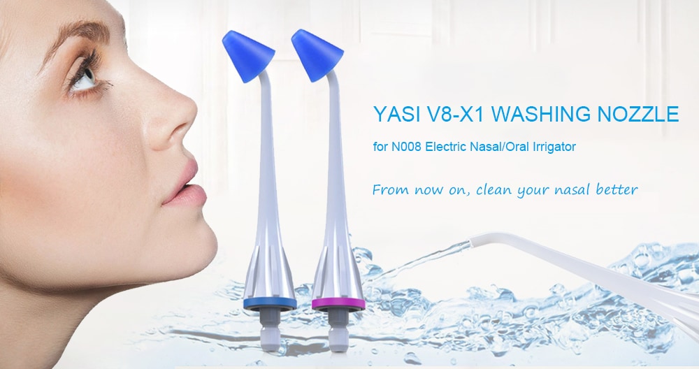 Original YASI V8 - X1 Washing Nozzle for N008 Electric Nasal Oral Irrigator- Silk Blue Original YASI V8 - X1 Washing Nozzle for N008 Electric Nasal Oral Irrigator- Silk Blue