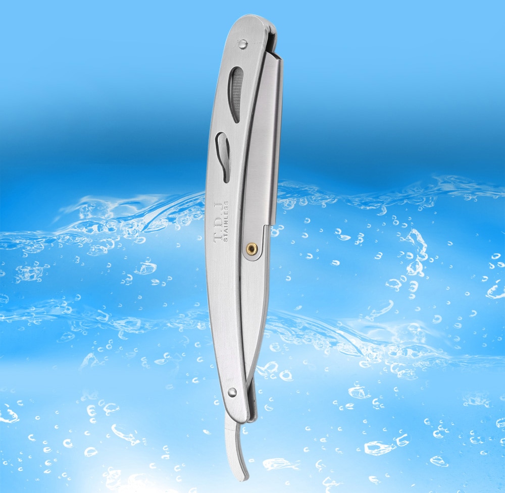 Men Straight Barber Edge Steel Razors Folding Shaving Knife Hair Removal Tools- Silver Men Straight Barber Edge Steel Razors Folding Shaving Knife Hair Removal Tools- Silver