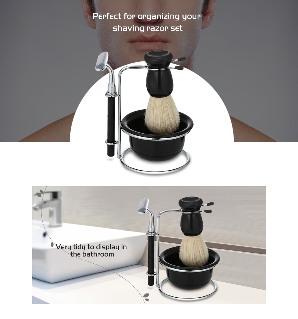 Men Shaving Badger Hair Brush Stand Holder Bowl Razor Facial Cleaning Accessories- 02# Men Shaving Badger Hair Brush Stand Holder Bowl Razor Facial Cleaning Accessories- 02#