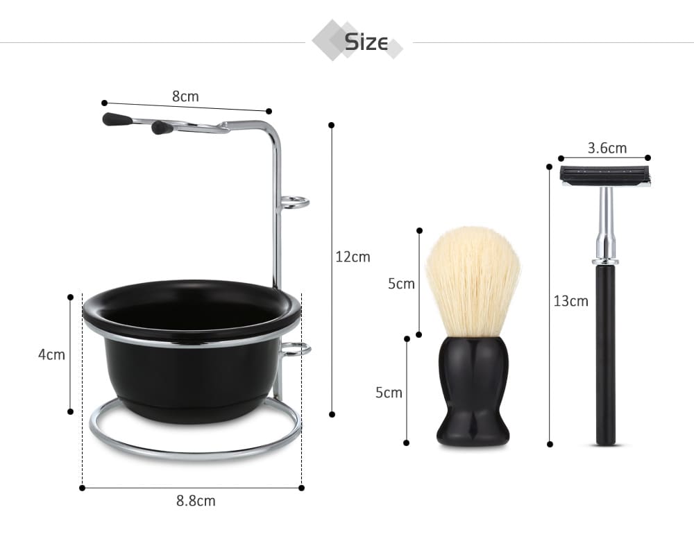 Men Shaving Badger Hair Brush Stand Holder Bowl Razor Facial Cleaning Accessories- 02# Men Shaving Badger Hair Brush Stand Holder Bowl Razor Facial Cleaning Accessories- 02#