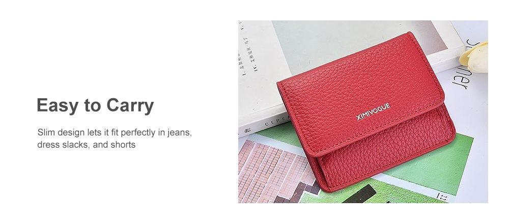 XIMIVOGUE Quality Simple Plain Flip Card Holder- Gray Cloud XIMIVOGUE Quality Simple Plain Flip Card Holder- Gray Cloud