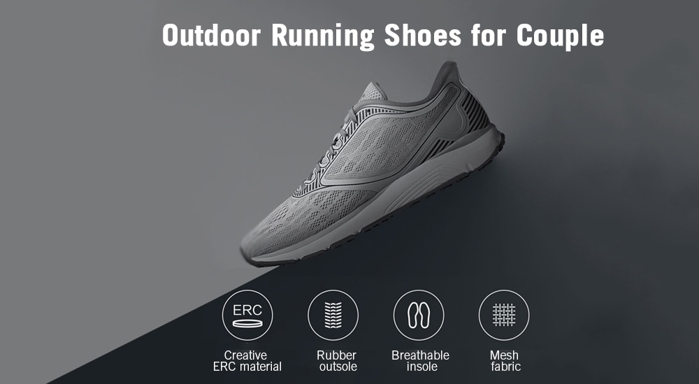 Breathable Anti-slip Running Athletic Shoes for Couple from Xiaomi Youpin- Orange 42 Breathable Anti-slip Running Athletic Shoes for Couple from Xiaomi Youpin- Orange 42