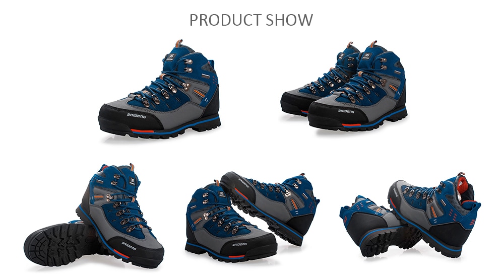Men Water Resistant Trekking Shoes for Outdoor Hiking- Yellow 42 Men Water Resistant Trekking Shoes for Outdoor Hiking- Yellow 42