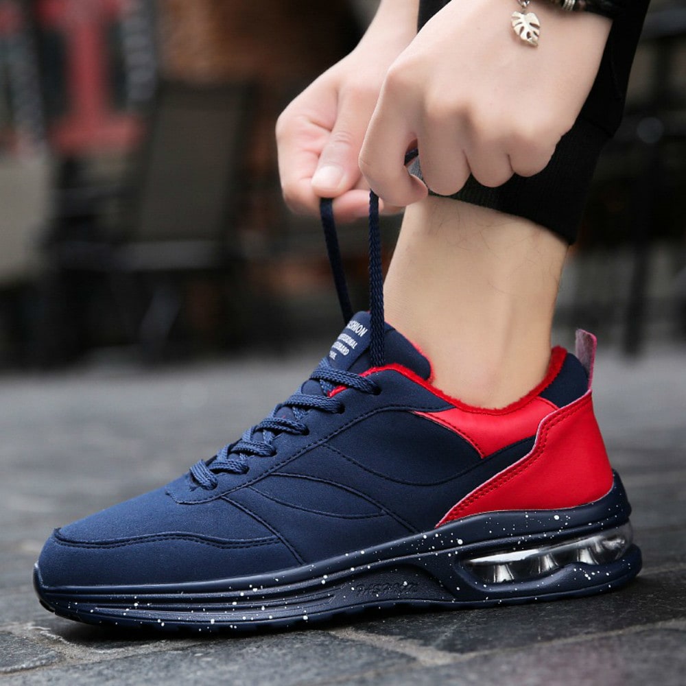 Men'S Winter Cotton Sports outdoor Running Shoes- Navy Blue EU 44 Men'S Winter Cotton Sports outdoor Running Shoes- Navy Blue EU 44