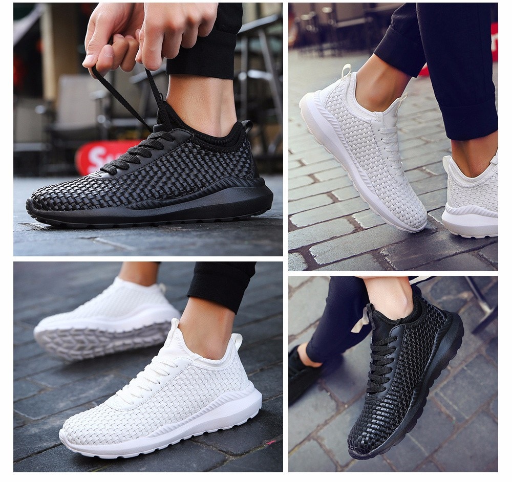Fashionable Breathable Running Sneakers for Men- Black 47 Fashionable Breathable Running Sneakers for Men- Black 47
