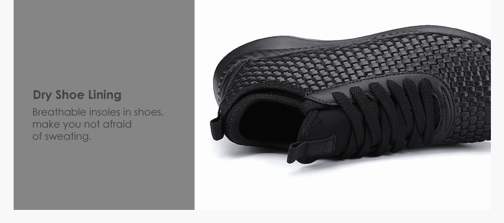 Fashionable Breathable Running Sneakers for Men- Black 47 Fashionable Breathable Running Sneakers for Men- Black 47