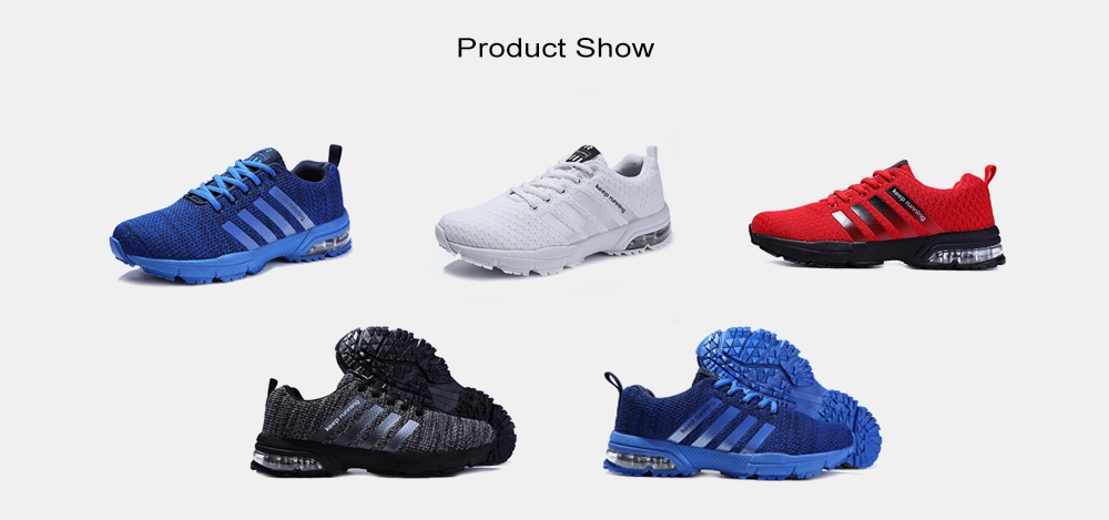 Men Casual Fashion Lace Up Mesh Running Air Big Size Shoes- Blue 38 Men Casual Fashion Lace Up Mesh Running Air Big Size Shoes- Blue 38