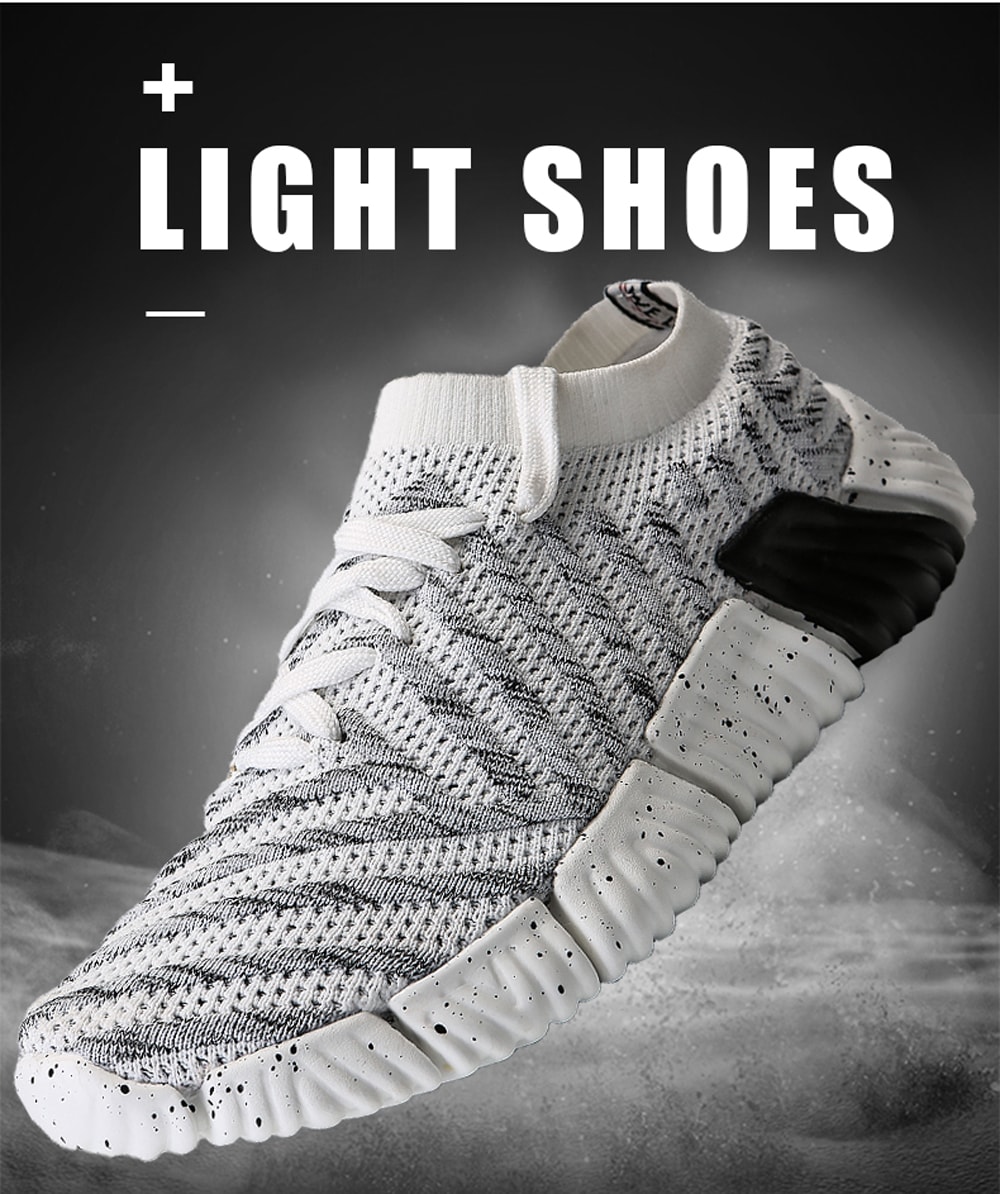 Men Breath Jogging Athletic Leisure Trainer Sports Running Fly Weave Sneakers- Black 42 Men Breath Jogging Athletic Leisure Trainer Sports Running Fly Weave Sneakers- Black 42