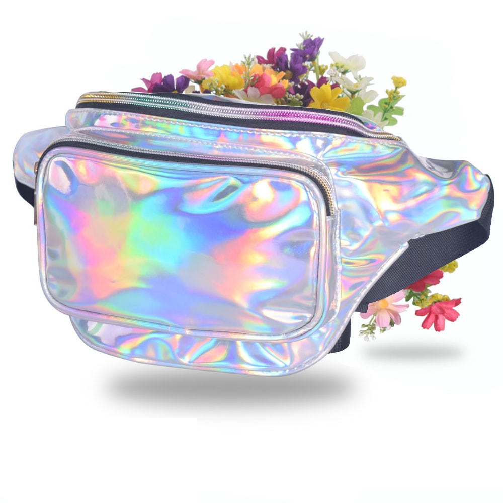 LOUIS JASON Travel Beach Shiny Raves Hip Fashion Hologram PVC Travel Waist Bags- Hot Pink LOUIS JASON Travel Beach Shiny Raves Hip Fashion Hologram PVC Travel Waist Bags- Hot Pink