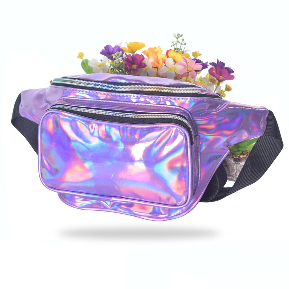 LOUIS JASON Travel Beach Shiny Raves Hip Fashion Hologram PVC Travel Waist Bags- Hot Pink LOUIS JASON Travel Beach Shiny Raves Hip Fashion Hologram PVC Travel Waist Bags- Hot Pink
