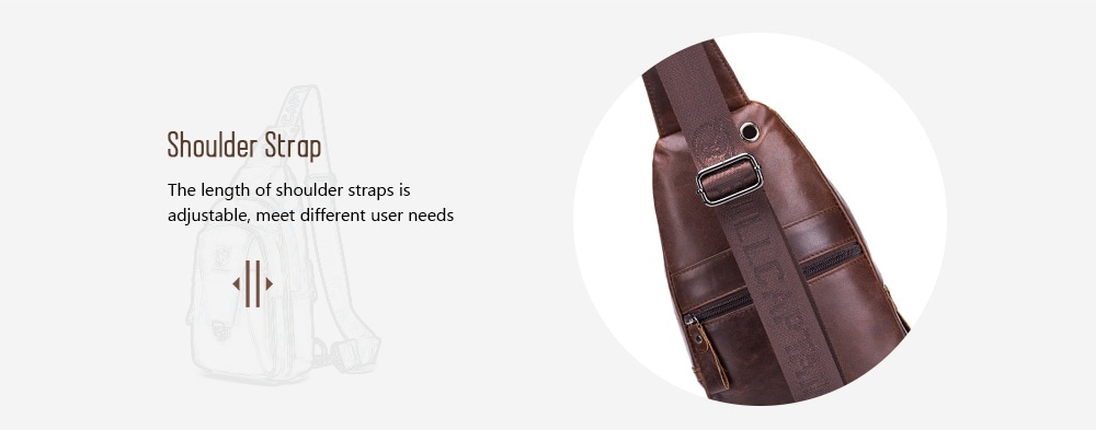 BULLCAPTAIN Men's One shoulder Crossbody Multi-function Sports and Leisure Chest Bag- Coffee BULLCAPTAIN Men's One shoulder Crossbody Multi-function Sports and Leisure Chest Bag- Coffee