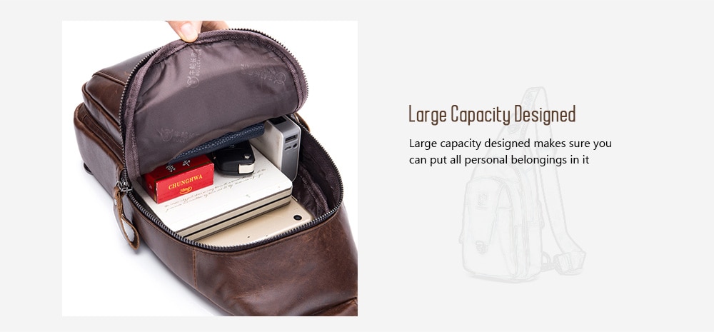 BULLCAPTAIN Men's One shoulder Crossbody Multi-function Sports and Leisure Chest Bag- Coffee BULLCAPTAIN Men's One shoulder Crossbody Multi-function Sports and Leisure Chest Bag- Coffee