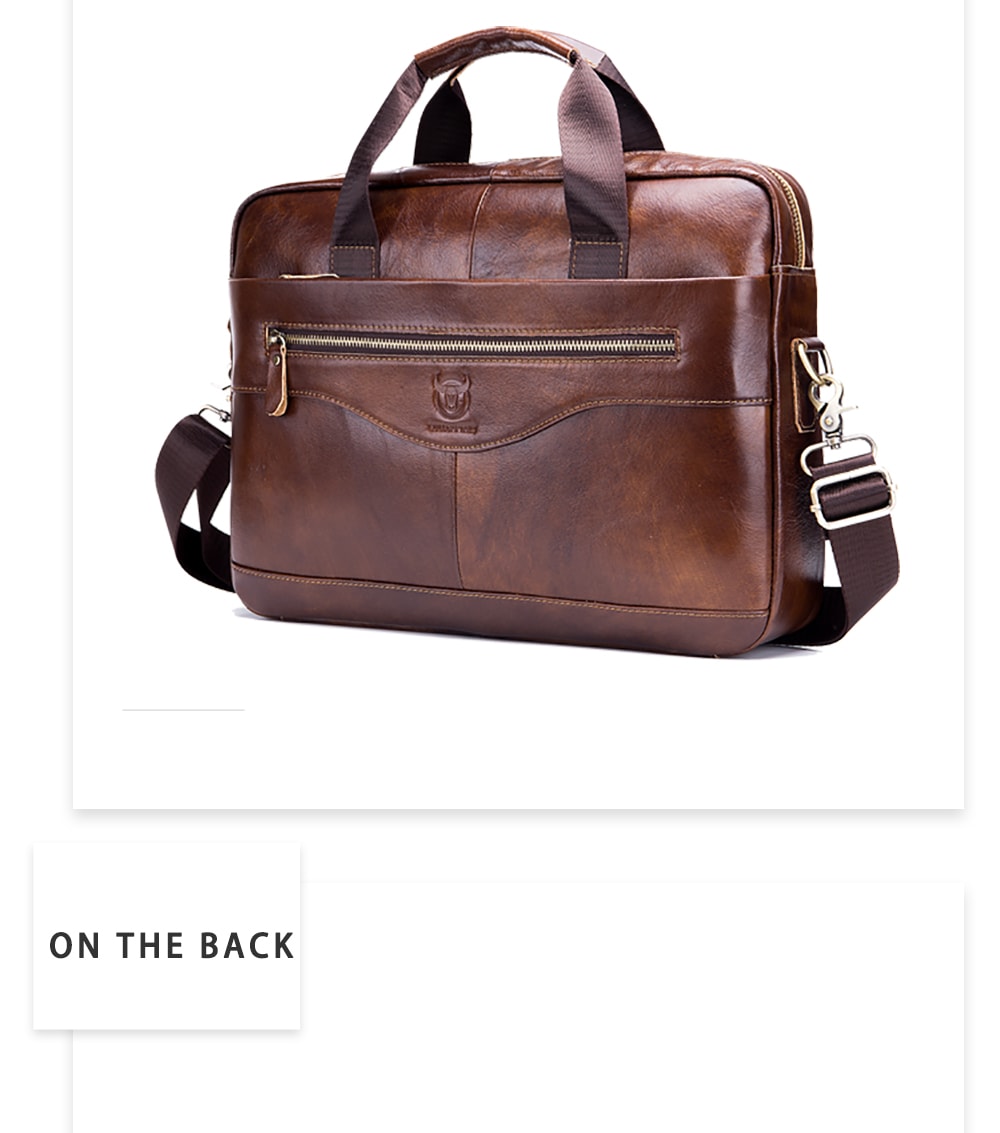 BULLCAPTAIN Men's Messenger Bag Leather Multifunction Portable Briefcase- Brown BULLCAPTAIN Men's Messenger Bag Leather Multifunction Portable Briefcase- Brown