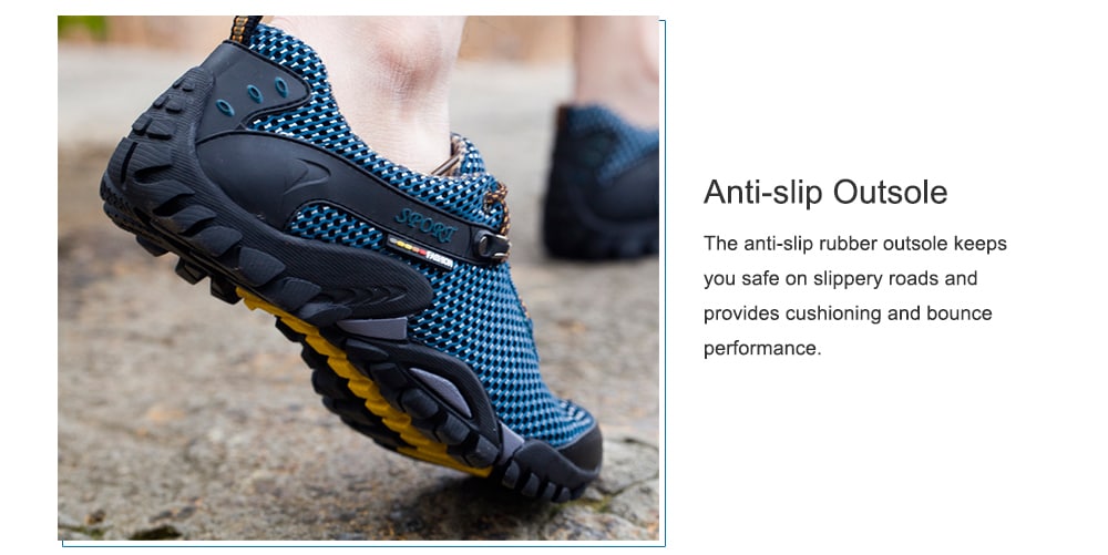 Men Lace-up Ventilated Sport Shoes- Blue Jay 43 Men Lace-up Ventilated Sport Shoes- Blue Jay 43
