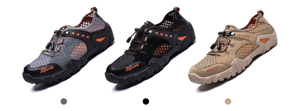Men Outdoor Large Size Breathable Shoes- Light Brown EU 48 Men Outdoor Large Size Breathable Shoes- Light Brown EU 48