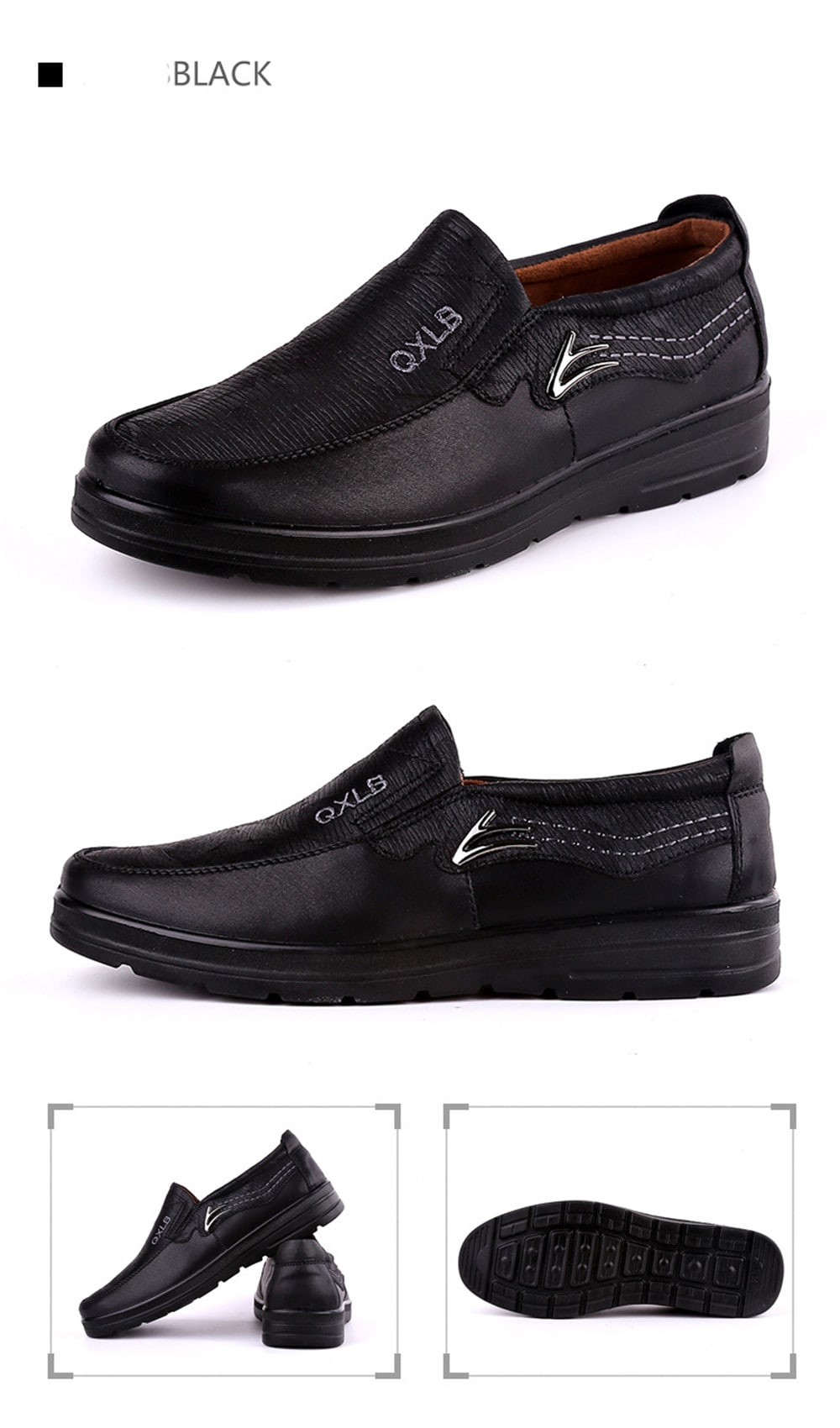 Fashion Casual Soft Breathable Men Business Breathable Driving Flat Oxford Shoes- Black EU 42 Fashion Casual Soft Breathable Men Business Breathable Driving Flat Oxford Shoes- Black EU 42