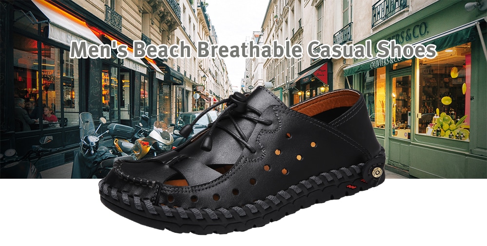 Men's Beach Breathable Casual Shoes- Light Brown EU 46 Men's Beach Breathable Casual Shoes- Light Brown EU 46