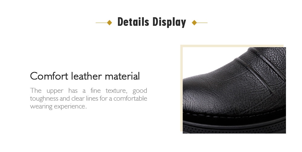 Men Leisure Comfortable Slip-on Casual Leather Shoes- Black EU 38 Men Leisure Comfortable Slip-on Casual Leather Shoes- Black EU 38