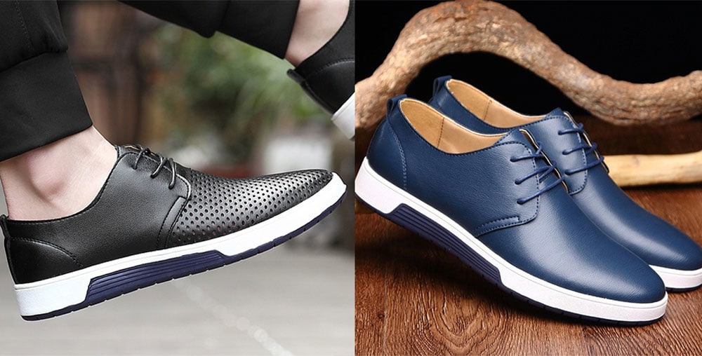 Fashion British Style Breathable Casual Shoes for Men- Lapis Blue 47 Fashion British Style Breathable Casual Shoes for Men- Lapis Blue 47