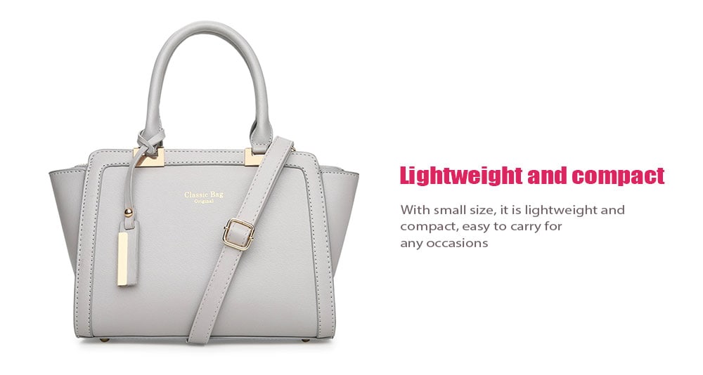 Elegant Solid Color PU Tote Shoulder Bag for Women- Black Elegant Solid Color PU Tote Shoulder Bag for Women- Black