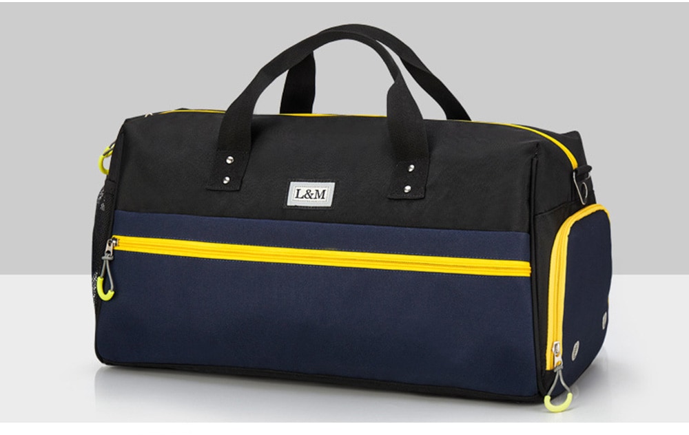 L&M Sports Dry Wet Depart Swimming Shoulder Bag with Shoes Compartment- Black L&M Sports Dry Wet Depart Swimming Shoulder Bag with Shoes Compartment- Black