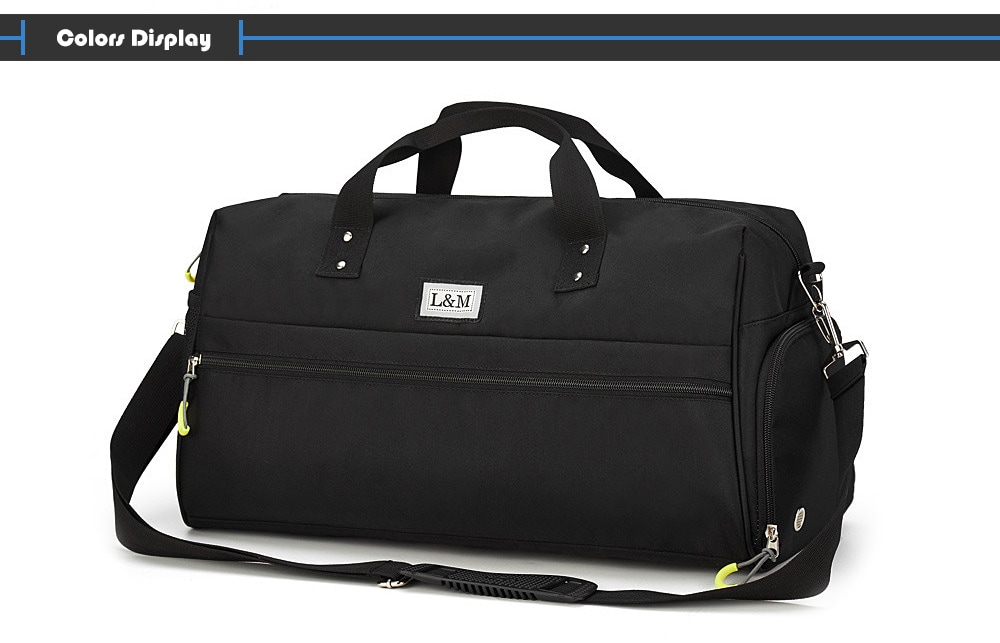 L&M Sports Dry Wet Depart Swimming Shoulder Bag with Shoes Compartment- Black L&M Sports Dry Wet Depart Swimming Shoulder Bag with Shoes Compartment- Black