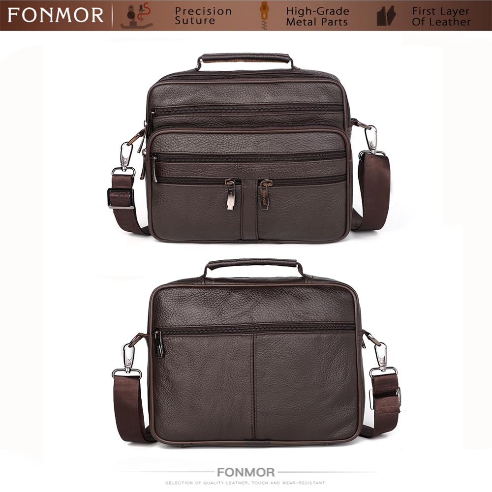 Fonmor Big Tote Bag for Men Business Causal Genuine Leather Briefcase Travel- Black Fonmor Big Tote Bag for Men Business Causal Genuine Leather Briefcase Travel- Black