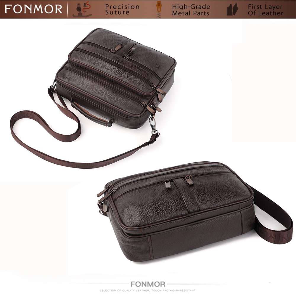 Fonmor Big Tote Bag for Men Business Causal Genuine Leather Briefcase Travel- Black Fonmor Big Tote Bag for Men Business Causal Genuine Leather Briefcase Travel- Black