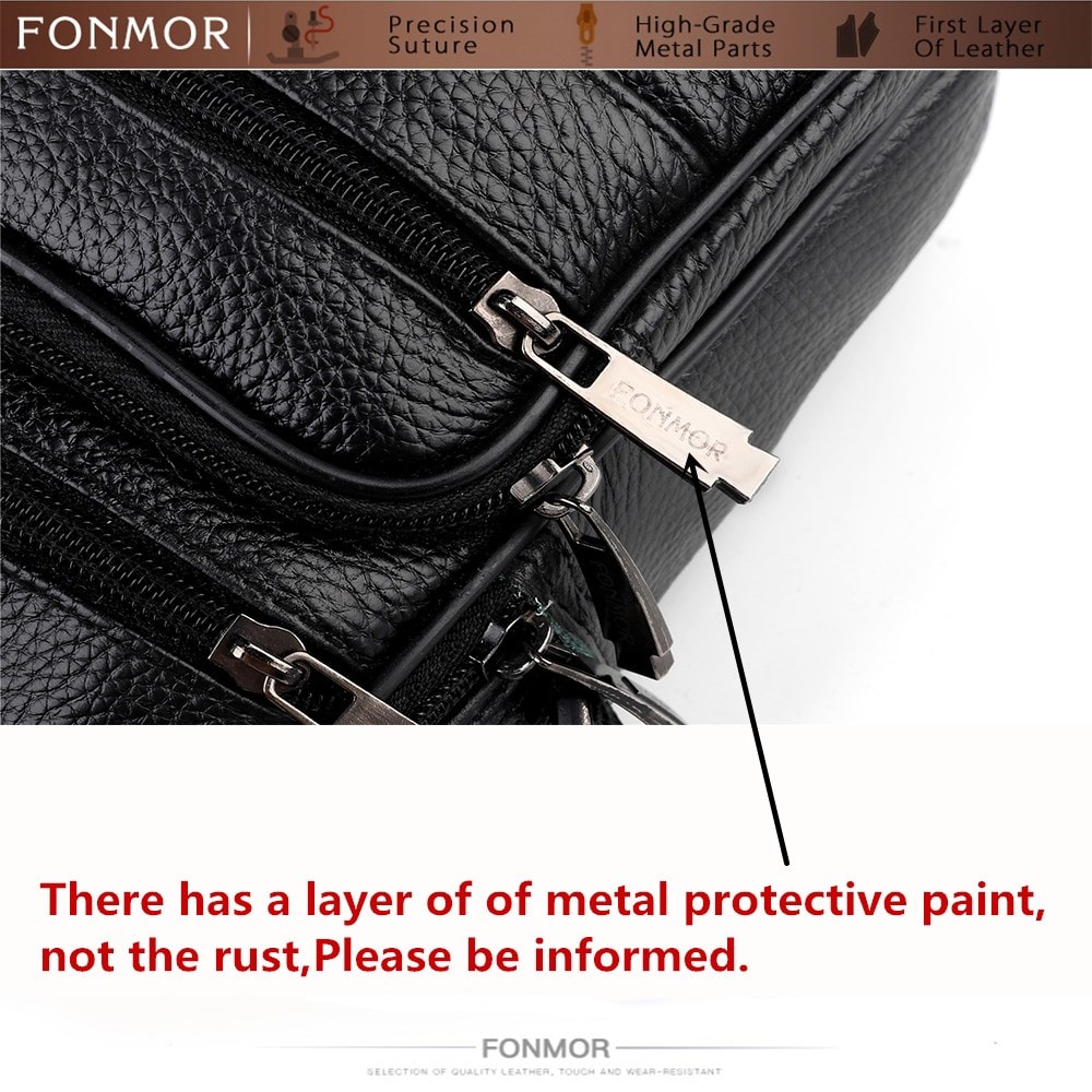 Fonmor Big Tote Bag for Men Business Causal Genuine Leather Briefcase Travel- Black Fonmor Big Tote Bag for Men Business Causal Genuine Leather Briefcase Travel- Black