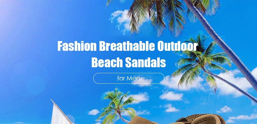 Men Fashion Round Toe Breathable Outdoor Beach Casual Sandals- Light Brown 45 Men Fashion Round Toe Breathable Outdoor Beach Casual Sandals- Light Brown 45