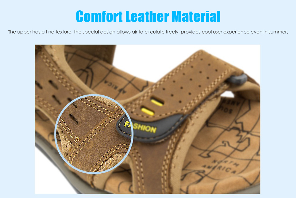 Men Fashion Round Toe Breathable Outdoor Beach Casual Sandals- Light Brown 45 Men Fashion Round Toe Breathable Outdoor Beach Casual Sandals- Light Brown 45